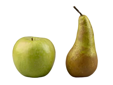 phot d'une pomme et d'une poire