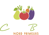 fruits et légumes sur une carte de France pour le logo de l'expéditeur Charlet Bazon - Nord Primeurs